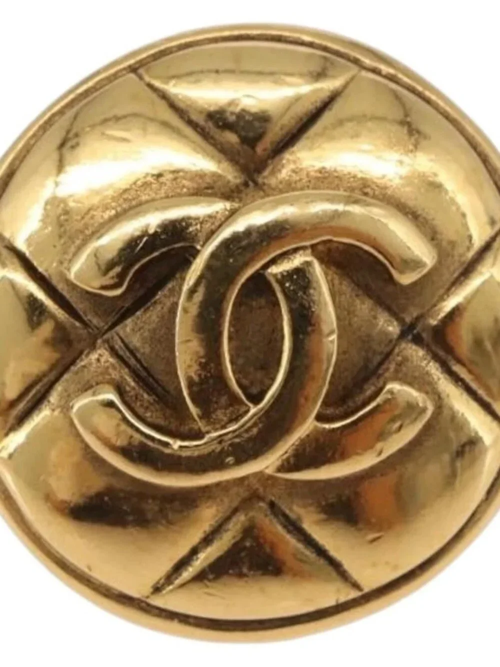 CHANEL Earring metal Gold Tone CC Auth 184007V